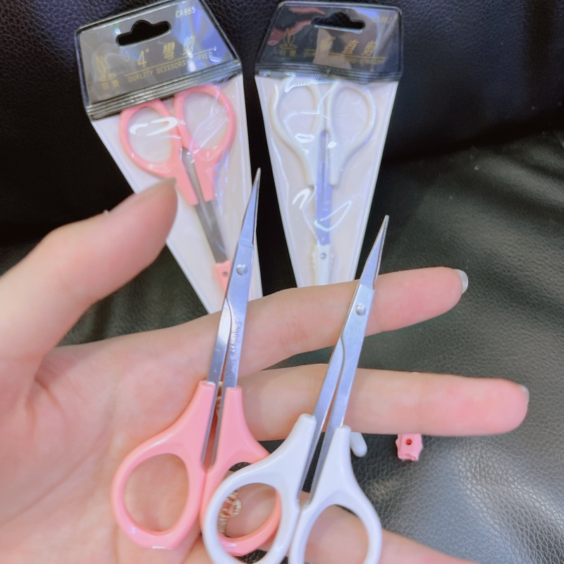 Kéo Cắt Mi Giả Bằng Thép Loại 1 Đầu Cong Đầu thẳng cao cấp chống gỉ màu hồng chính hãng Beauty chuyên dùng cho makeup