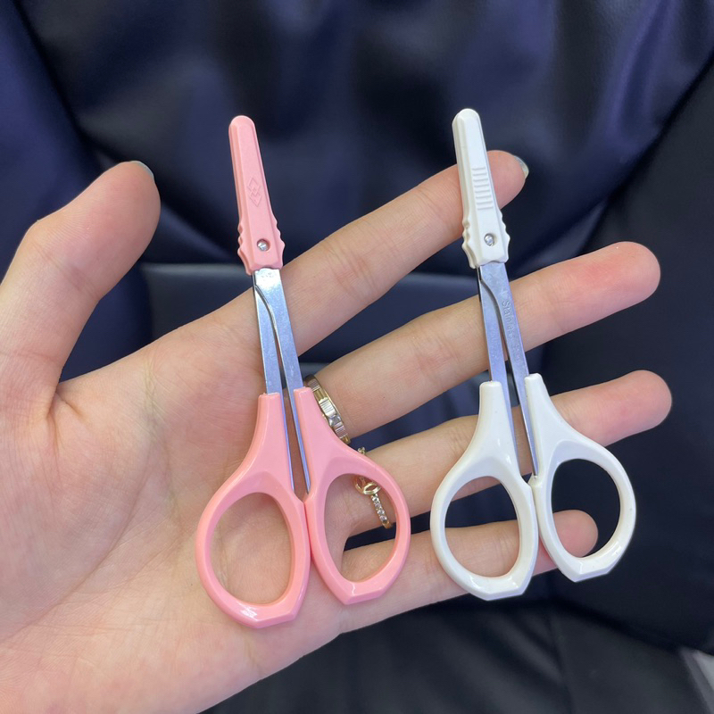 Kéo Cắt Mi Giả Bằng Thép Loại 1 Đầu Cong Đầu thẳng cao cấp chống gỉ màu hồng chính hãng Beauty chuyên dùng cho makeup