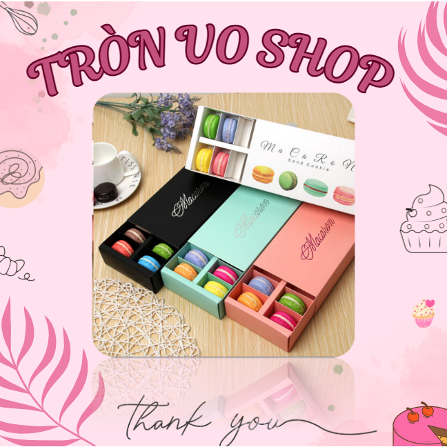 Set 10 hộp đựng bánh macaron 12 bánh có vách ngăn. ( Hop đựng bánh Không bao gồm bánh bên trong )