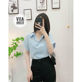 Sơ Mi Tay Hến Thô Lụa AN0170 VIIA DESIGN