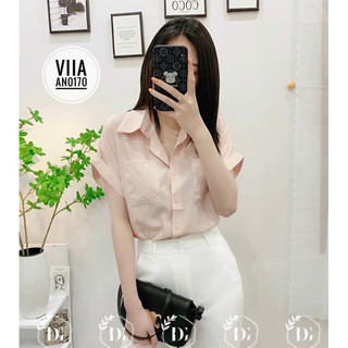 Sơ Mi Tay Hến Thô Lụa AN0170 VIIA DESIGN