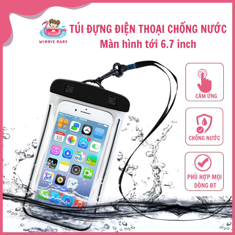 Túi Đựng Điện Thoại Chống Thấm Nước Cho Iphone Samsung Xiaomi (tới 6,7 inch)