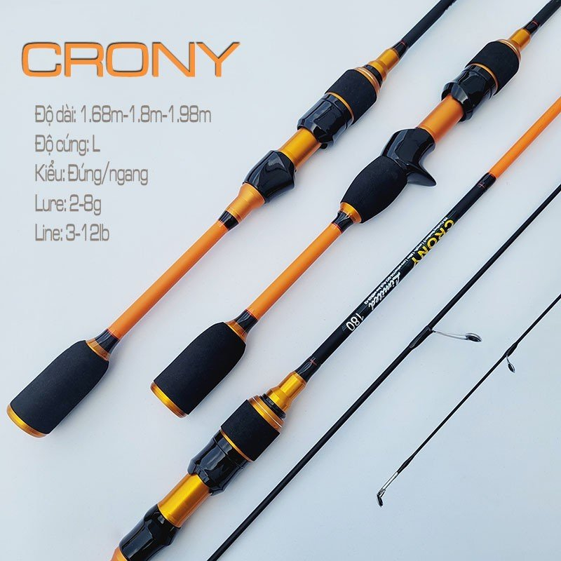 Cần câu lure ngọn đặc Crony Cứng L thách thức các cần thủ câu cá thoải mái với ngọn đặc dẻo dai tải 