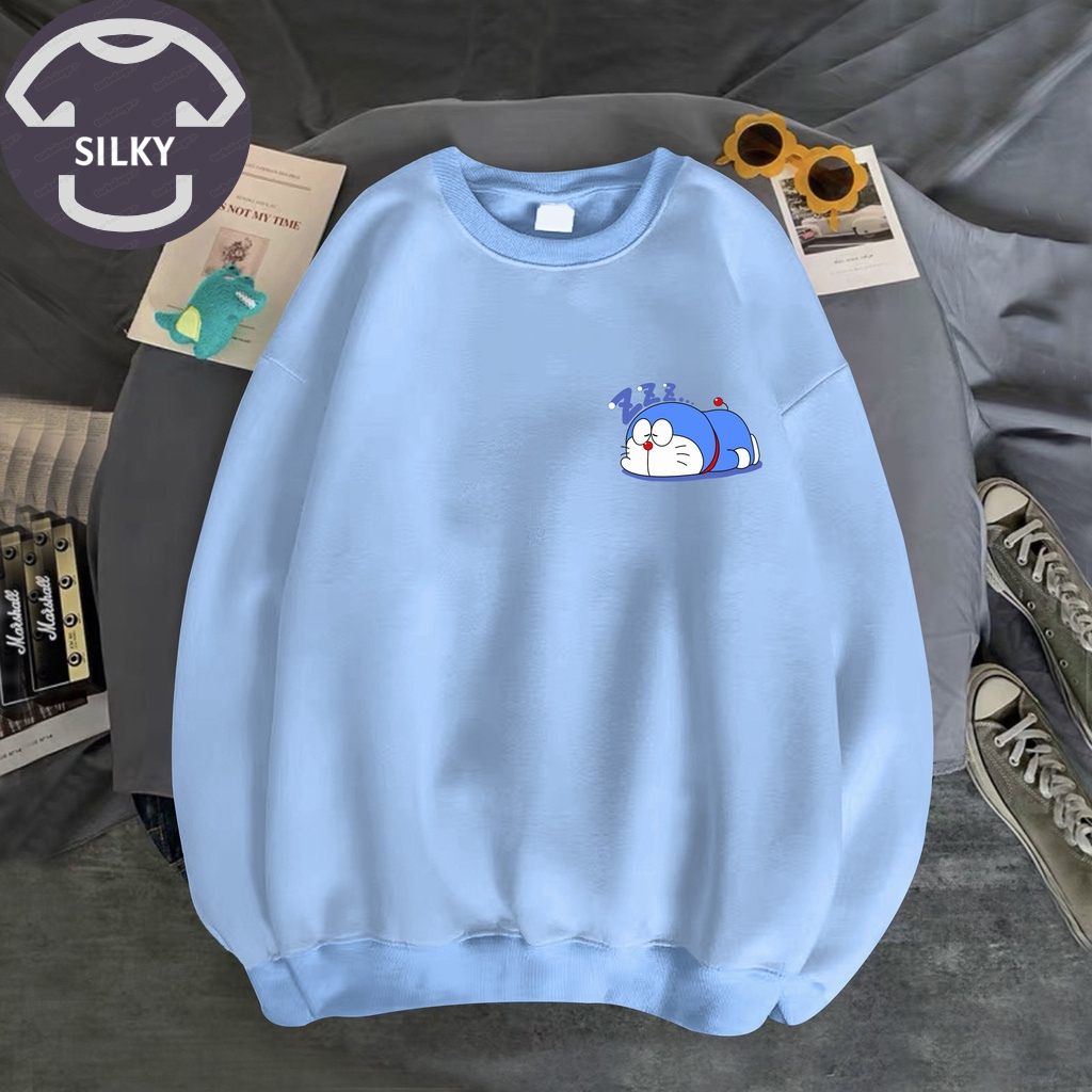 Áo Khoác Sweater Unisex In Hình Doraemon Zzz Nhiều Màu SLK135