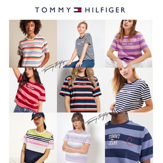 Áo thun kẻ sọc thêu chữ Tommy dễ thương vnxk