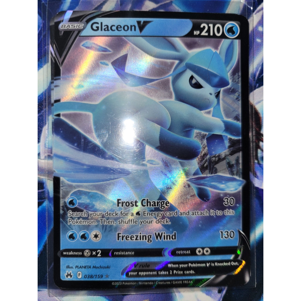 Thẻ bài Pokemon - TCG - Glaceon V [Sword & Shield: Crown Zenith] / 038/159'