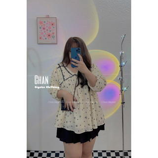 Áo babydoll viền ren tay lỡ bigsize 60-90kg