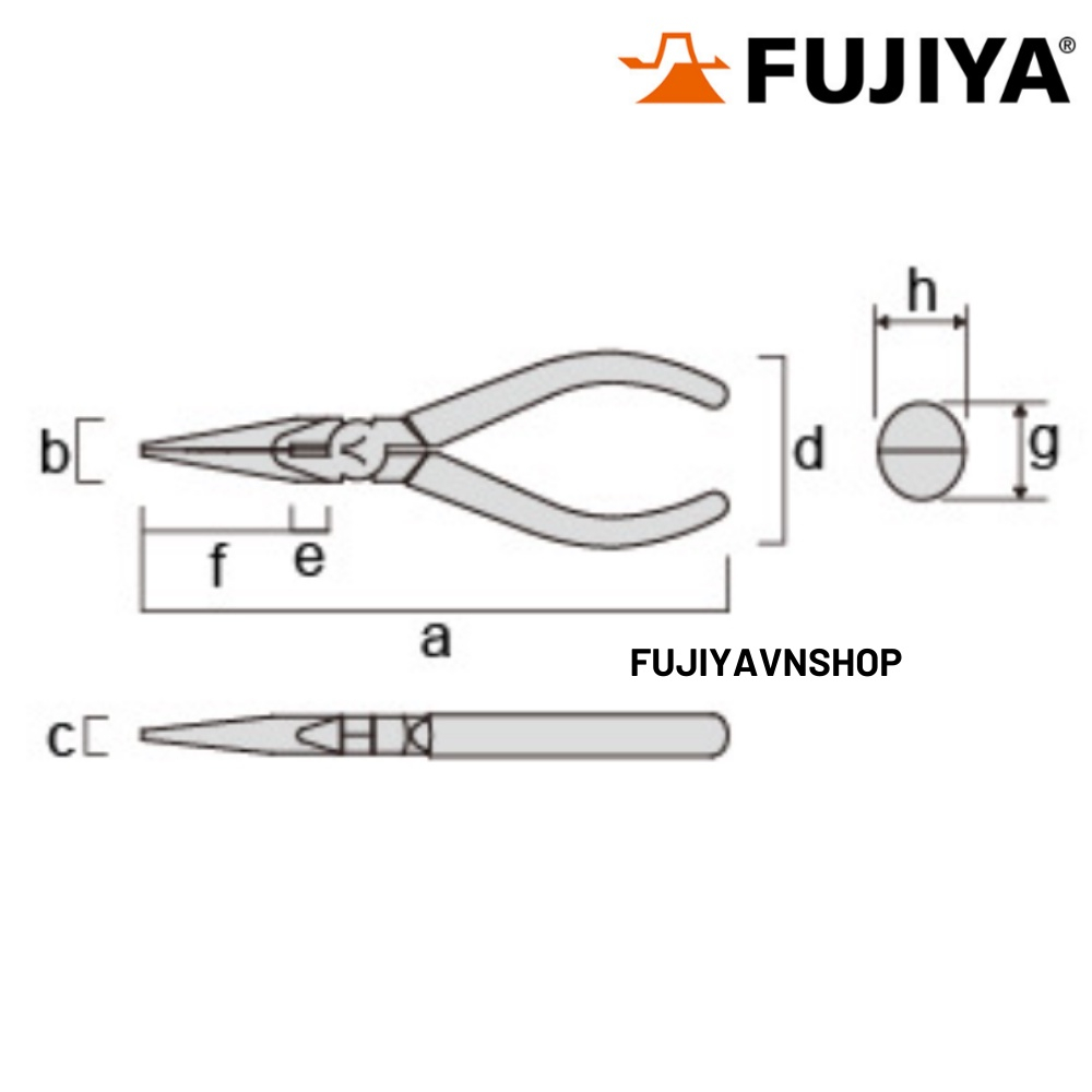 Kìm Nhọn Đa Năng Fujiya GMR-150S 6"/150mm Nhật Bản