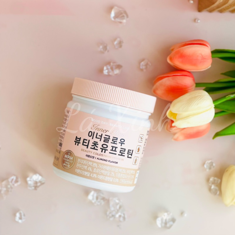 Bột đạm collagen căng bóng protein làm đẹp Inner Glow vị hạnh nhân 182g