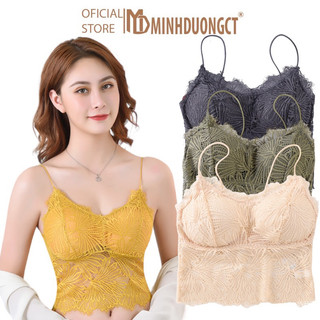 Áo bra dây chất liệu ren hoa lá siêu hót sang chảnh cho mùa hè mã 9936