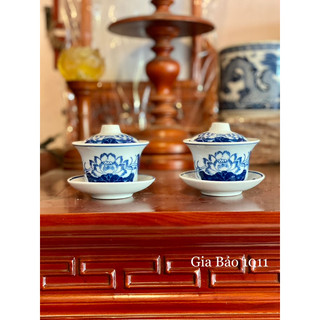 Bát sâm - chén nước thờ men lam