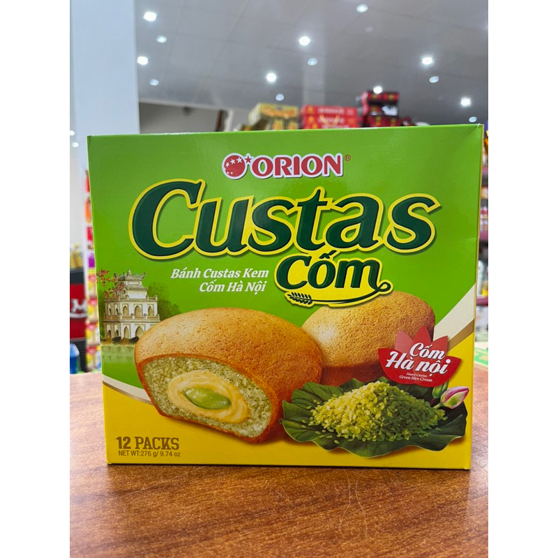 Bánh Orion Custas kem cốm hộp 12 chiếc 276g