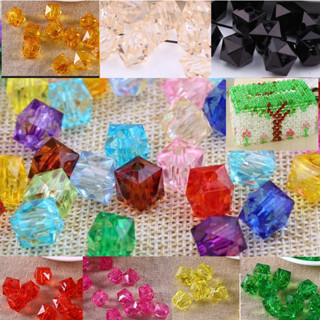  100- 500gam hạt nhựa đa giác dùng trang trí đang tui xách xỏ vòng hạt cột tóc,làm đồ chơi trang trí thủ công handmade 