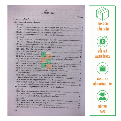 Sách - Văn Tự sự Miêu tả lớp 6