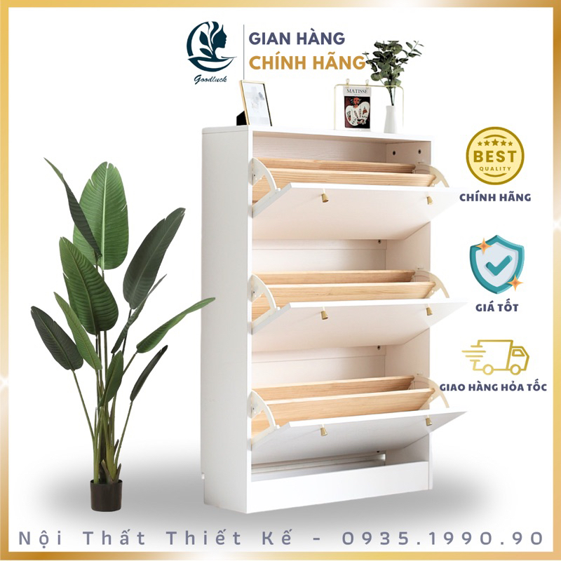 Tủ đựng giày gỗ thông minh Goodluck đa năng làm kệ giầy chứa được nhiều giày chính hãng TGL003