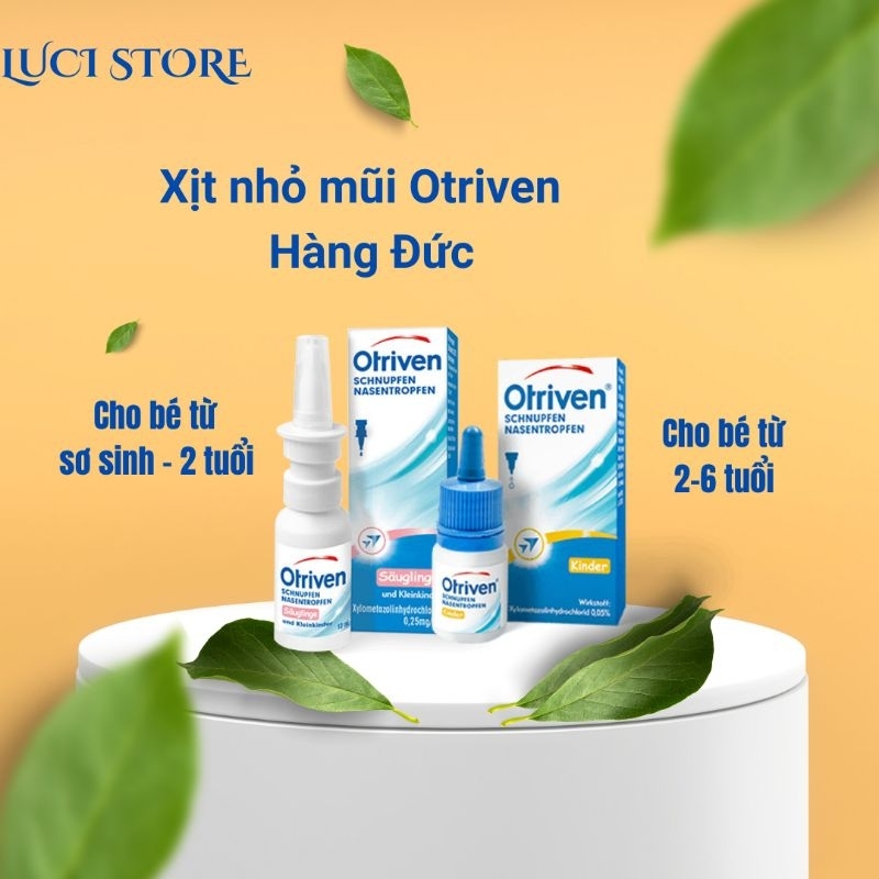 Xịt nhỏ mũi chống cảm lạnh, cho bé bị ngạt mũi 0.025% và 0,05 % ,cho bé từ sơ sinh đến 2 tuổi, 2-6 tuổi, hàng chuẩn Đức