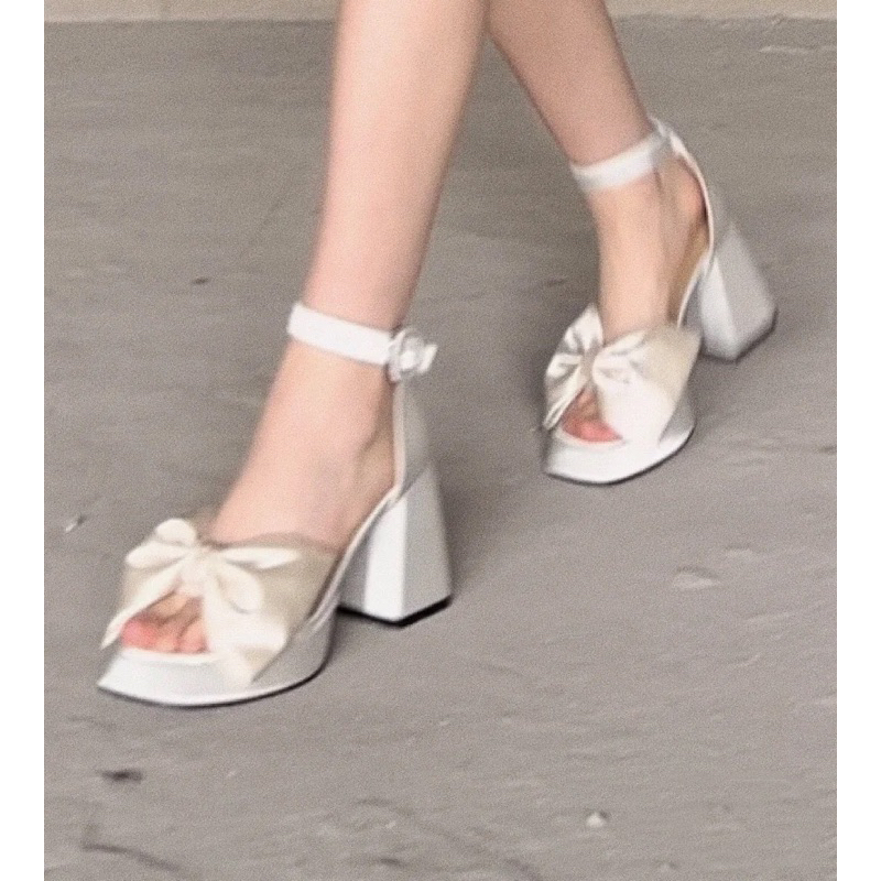 GIÀY CAO GÓT NƠ A23 ĐẾ CAO 8CM