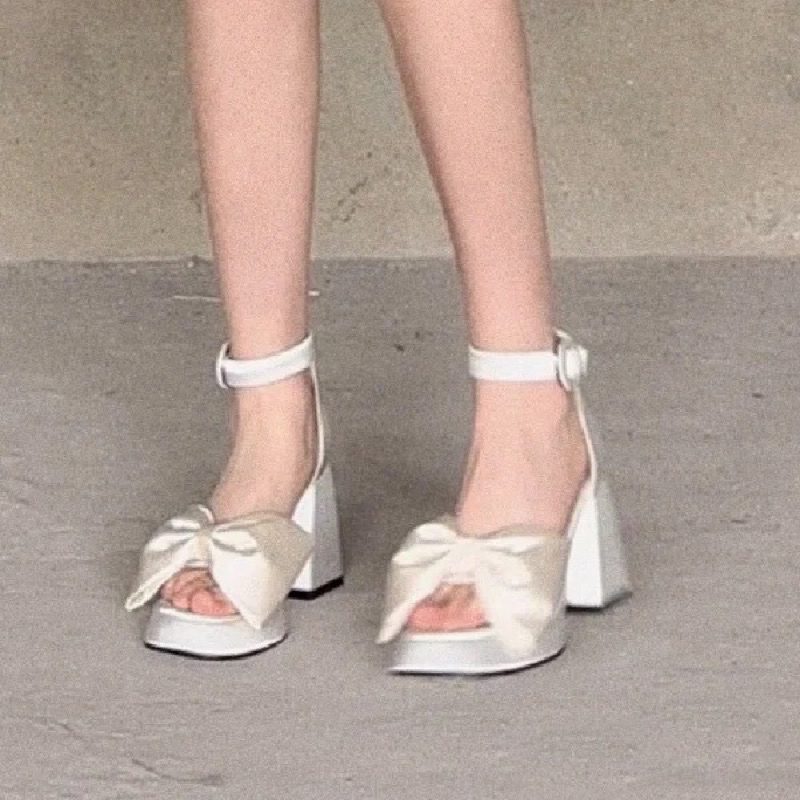 GIÀY CAO GÓT NƠ A23 ĐẾ CAO 8CM