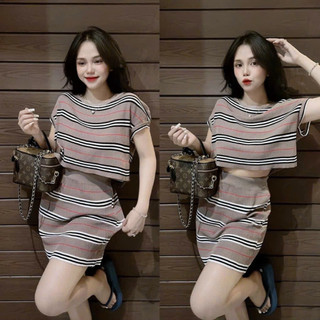 set bộ len sọc hàng qc đẹp