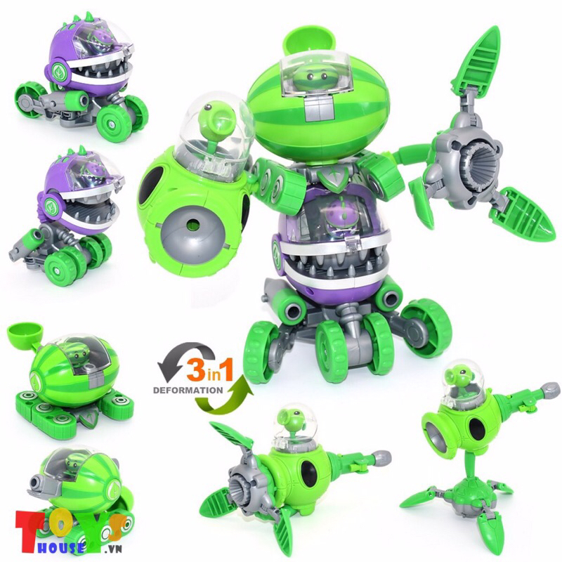 Đồ Chơi Robot Biến Hình Hợp Thể Plants Trong Game PvZ