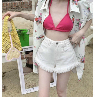 Ảnh thật Short Jeans Trắng tua lai co giãn hot hit
