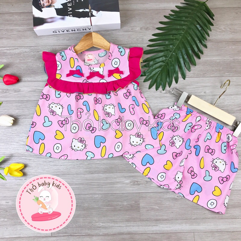 Bộ tole/lanh bé gái shop thỏ baby kid