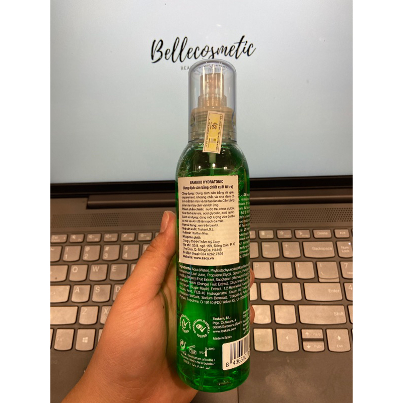 Nước Cân Bằng Da Toskani Bamboo Hydratonic Toner cấp ẩm cho da khô mất nước