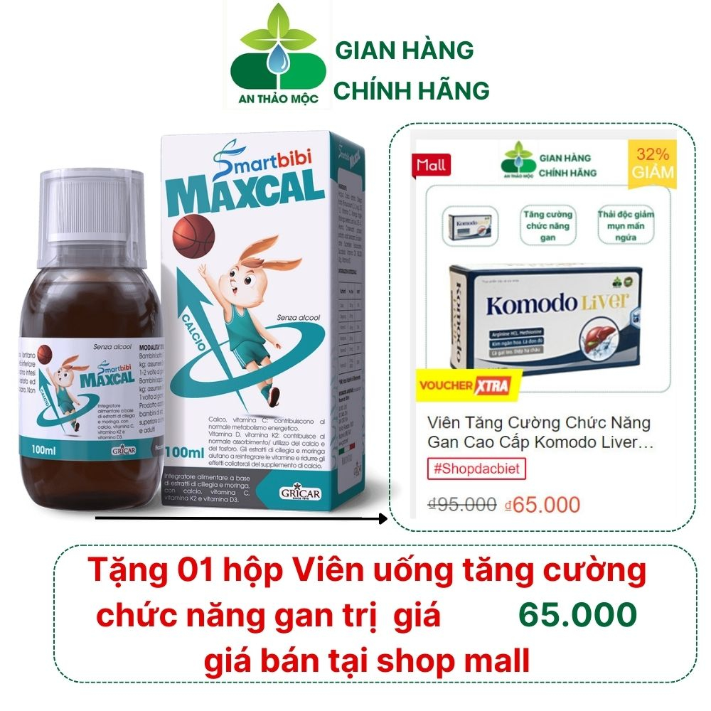 Smartbibi Maxcal Bổ Sung Calci Vitamin D3K2 Giúp Bé Hấp Thu Canxi Phát Triển Chiều Cao