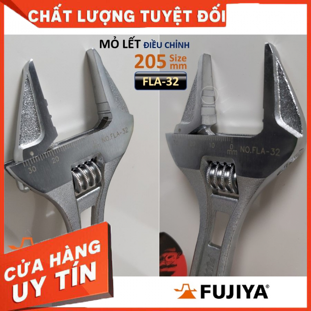 Mỏ lết điều chỉnh Fujiya FLA-32-F 8"/205mm Nhật Bản