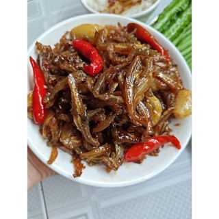 Cá cơm rim tỏi ớt kho quẹt hủ 200gr