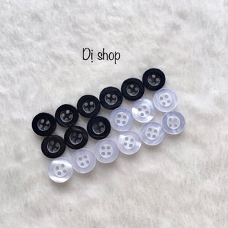 SET 50 NÚT ÁO SƠ MI BẢN 1.1cm ( trắng đen)