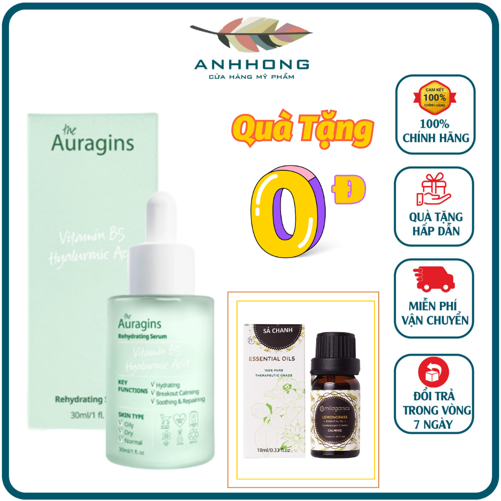 Tinh Chất Cấp Ẩm Phục Hồi The Auragins Vitamin B5 & Hyaluronic Acid Serum