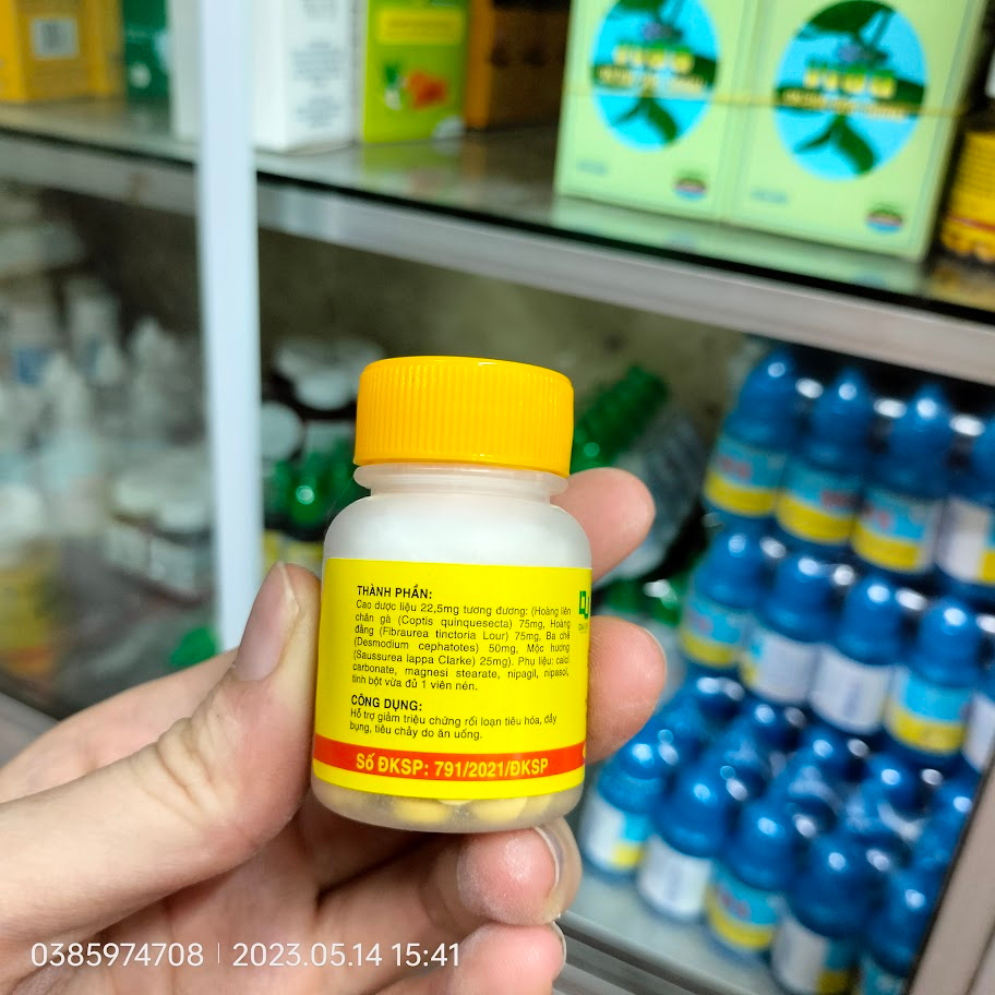 BECBERZINE lọ 80 viên - Viên hương liên giảm triệu chứng rối loạn tiêu hoá, đau bụng, tiêu chảy