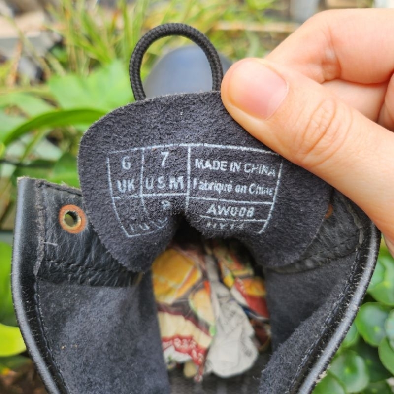 Giày boot da thật Dr.Martens AirWair AW008 da nguyên miếng vintage authentic 6UK size 39 - em và nắng