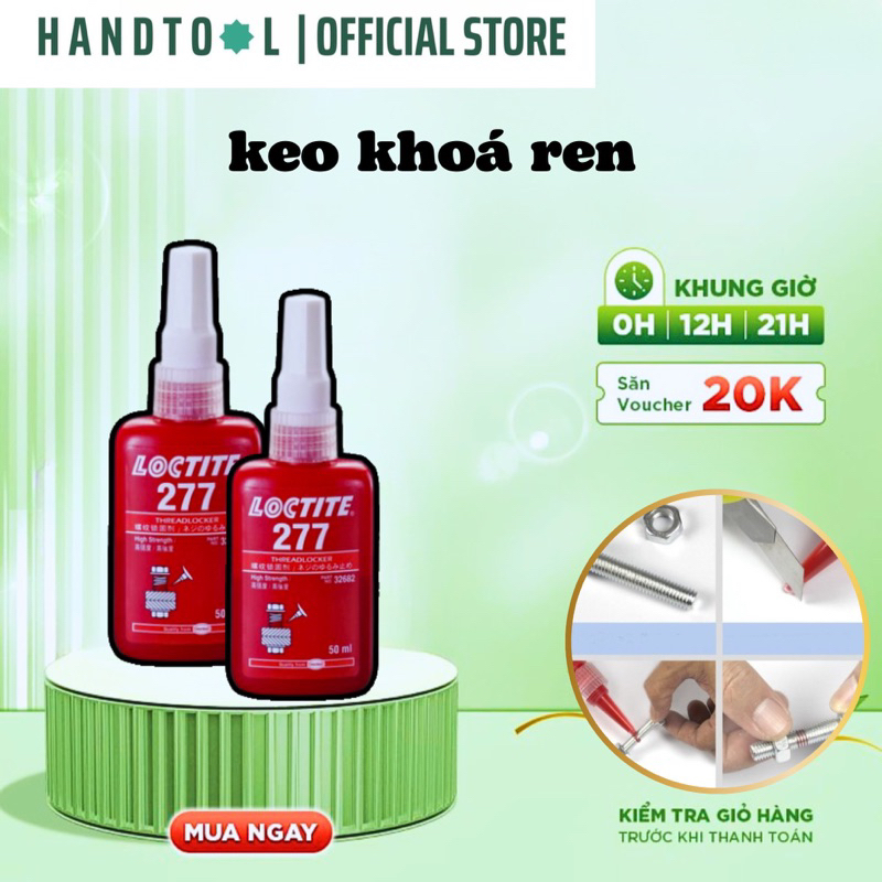 Keo chống xoay HANDTOOL Loctite 271 50ml, keo khoá ren Loctice 271