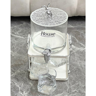 Bộ bình pha trà hoa quả, bộ bình uống nước house kèm cốc và giá đỡ