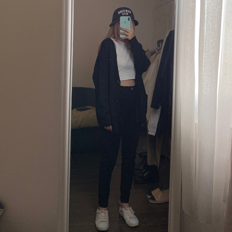 QUẦN JEANS SKINNY - ĐEN