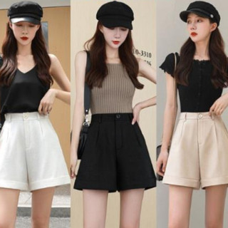 Quần short gập gấu quần short nữ cá tính ống rộng trẻ trung