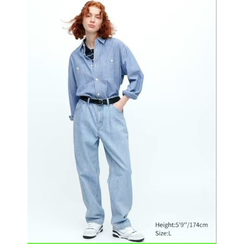 Áo Sơmi Denim Linen Uniqlo vnxk, dày dặn