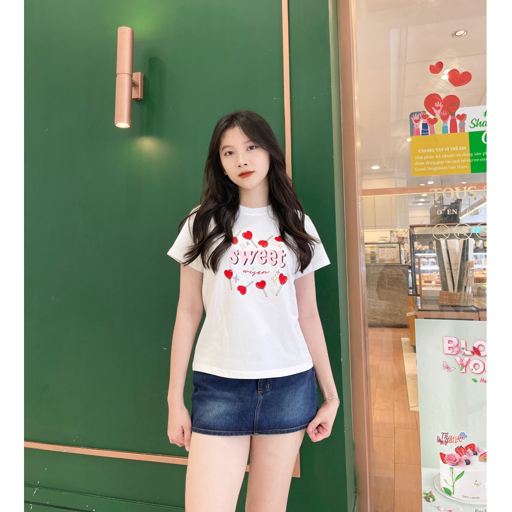 Áo Thun Baby Tee WISEN Phông Unisex Local Brand 100% Cotton Cao Cấp 2 Chiều Mẫu SWEET