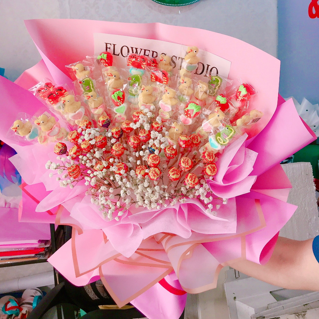 Bó hoa bánh kẹo các loại