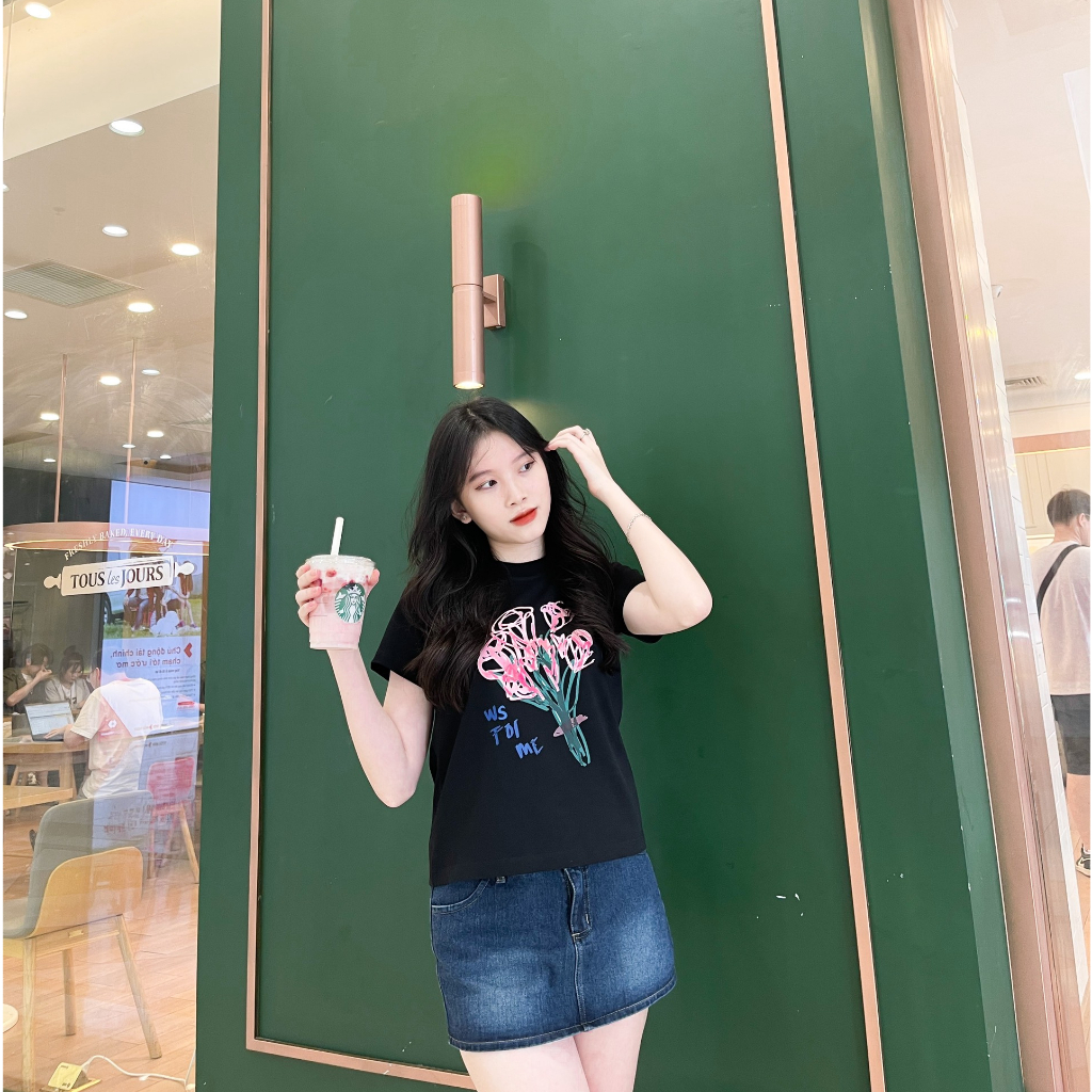 Áo Thun Baby Tee WISEN Phông Unisex Local Brand 100% Cotton Cao Cấp 2 Chiều Mẫu FLOWERS