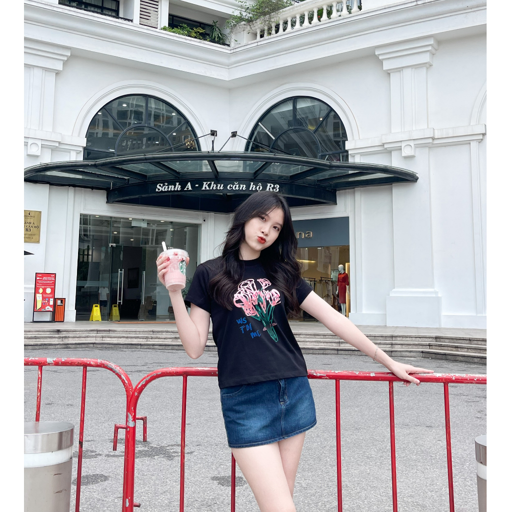 Áo Thun Baby Tee WISEN Phông Unisex Local Brand 100% Cotton Cao Cấp 2 Chiều Mẫu FLOWERS