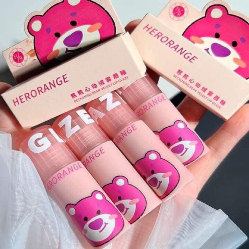 Son gấu dâu chất son kem mịn