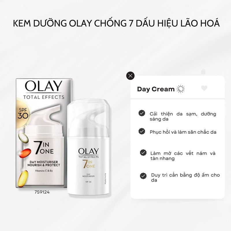 Kem dưỡng trắng da Olay 7in One 50ml