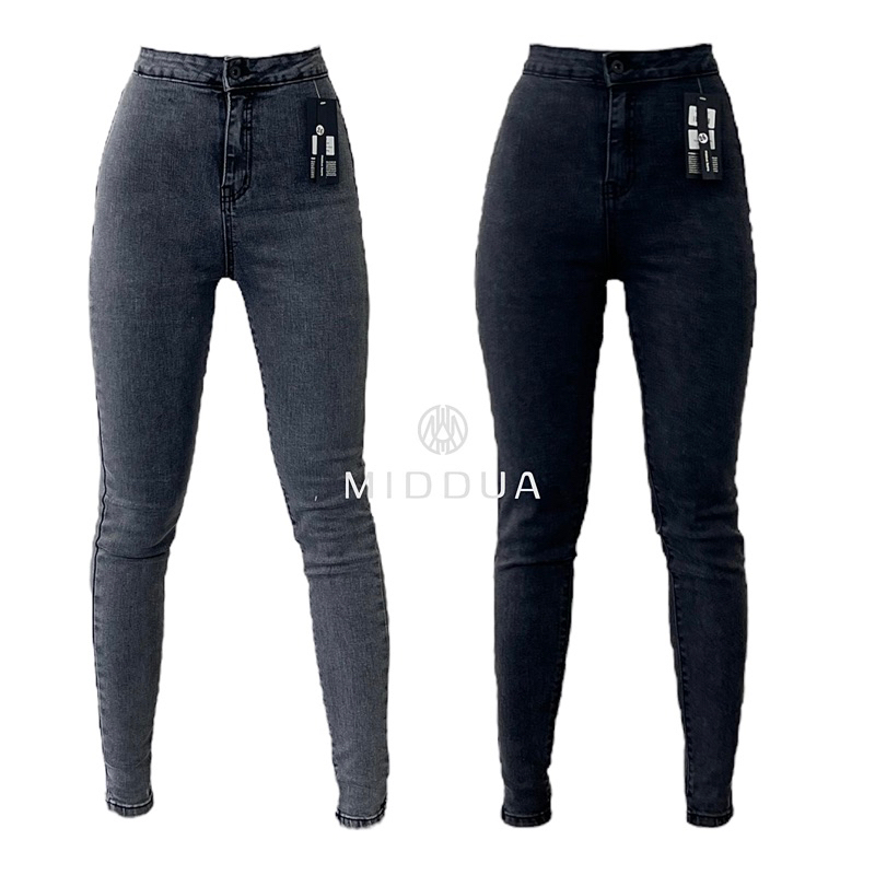 ẢNH THẬT ĐỘC QUYỀN MIDDUA] JN153 Skinny cạp liền xám
