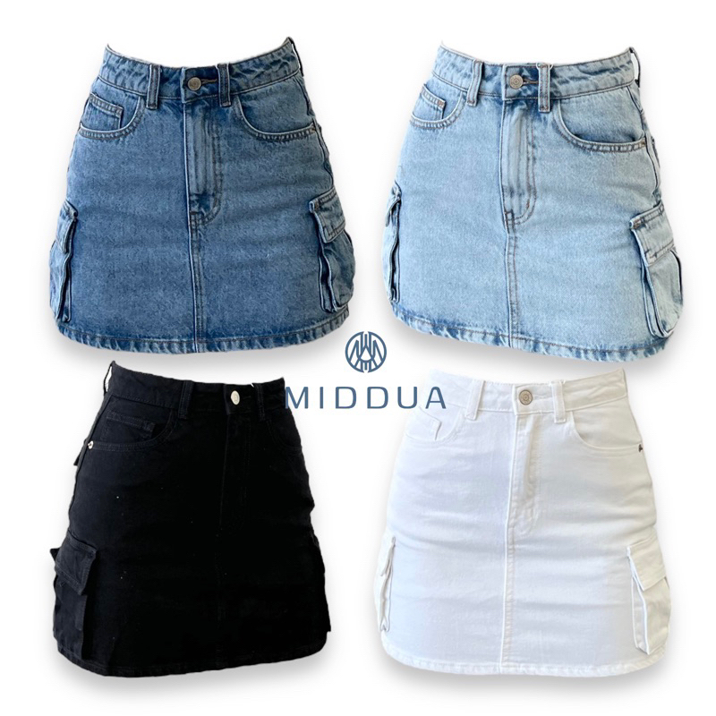 VJ033 Váy cargo denim 4màu