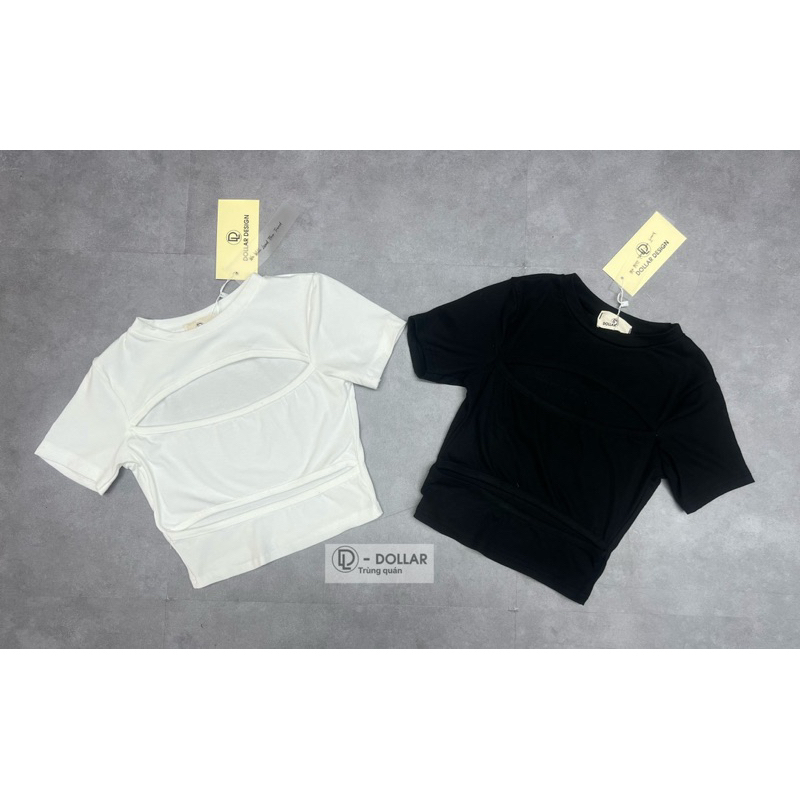 Áo croptop cộc tay khoét ngực siêu ngầu