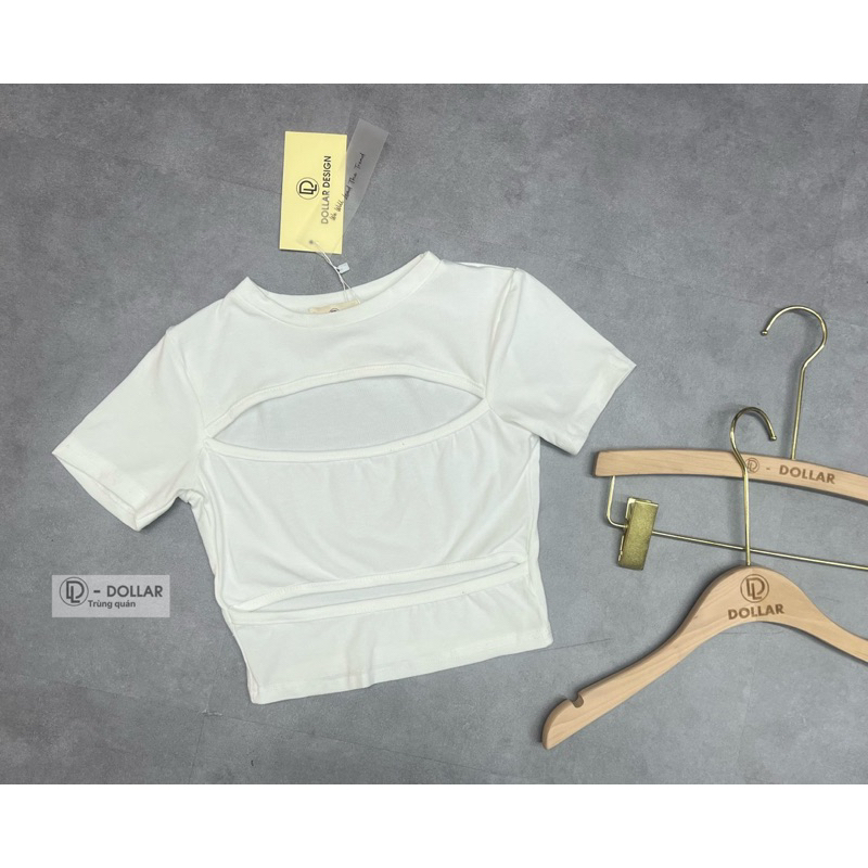 Áo croptop cộc tay khoét ngực siêu ngầu