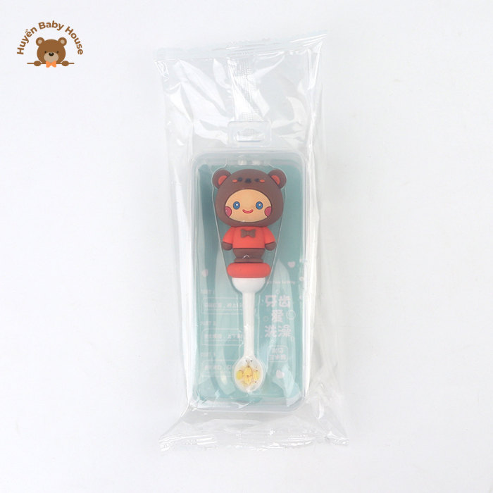 Bàn Chải Đánh Răng Trẻ Em Lông Mềm, Siêu Mịn Chăm Sóc Răng Miệng Cho Bé từ 2-10 Tuổi Hình Gấu Dễ Thương